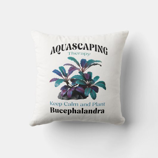 Aquascaping Therapy – Keep Calm and Plant Bucephal クッション (裏面)