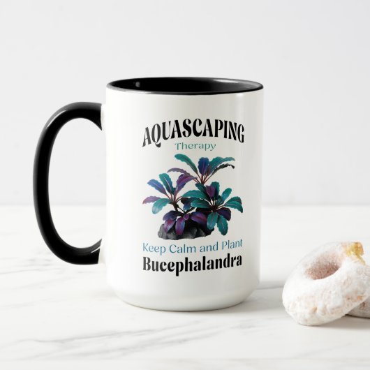 Aquascaping Therapy – Keep Calm and Plant Bucephal マグカップ (ドーナツ付き)