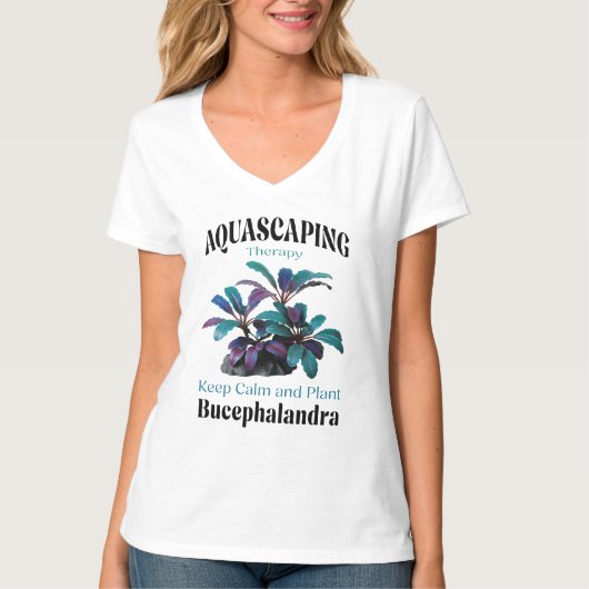 Aquascaping Therapy – Keep Calm and Plant Bucephal Tシャツ (正面)