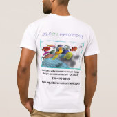 AquaTerraの環境のスタッフのワイシャツの海洋のデザイン Tシャツ (裏面)