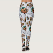 Aquatic animals pattern | ocean underwater life 14 レギンス (裏面)