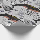 Aquatic animals pattern | ocean underwater life 22 ラッピングペーパー (角)