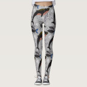 Aquatic animals pattern | ocean underwater life 23 レギンス (正面)