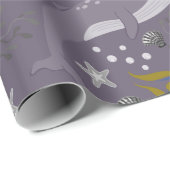 Aquatic animals pattern | ocean underwater life 24 ラッピングペーパー (ロールコーナー)