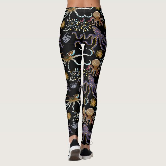 Aquatic animals pattern | ocean underwater life 29 レギンス (裏面)