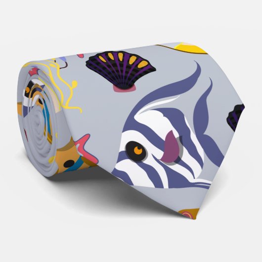 Aquatic animals pattern | ocean underwater life 2 ネクタイ (ロール)