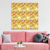 Aquatic animals pattern | ocean underwater life 31 キャンバスプリント (インサイチュ (リビング))