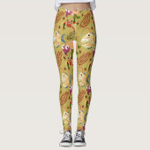 Aquatic animals pattern | ocean underwater life 31 レギンス (正面)