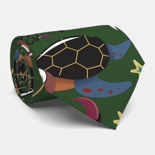 Aquatic animals pattern | ocean underwater life 38 ネクタイ (ロール)