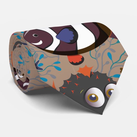 Aquatic animals pattern | ocean underwater life 41 ネクタイ (ロール)