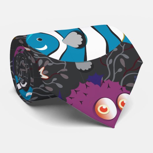 Aquatic animals pattern | ocean underwater life 43 ネクタイ (ロール)