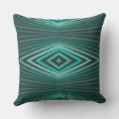 Aquatic Colors In Angled Watercolor Paint Stripes アウトドアクッション (裏面)