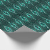 Aquatic Colors In Angled Watercolor Paint Stripes ラッピングペーパー (角)