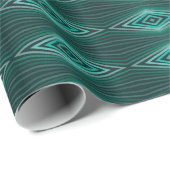 Aquatic Colors In Angled Watercolor Paint Stripes ラッピングペーパー (ロールコーナー)