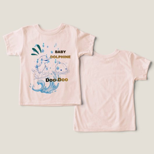 Aquatic Dolphin Illustration (デザイン正面&裏面)