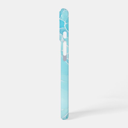 Aquatic Flow - Rippling Water Art Phone Case iPhone 16ケース (左側面)