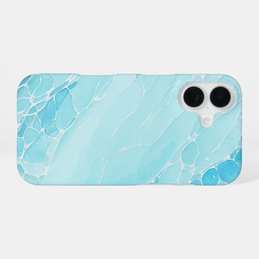 Aquatic Flow - Rippling Water Art Phone Case iPhone 16ケース (裏面横)