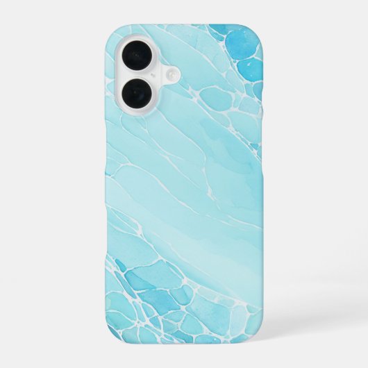 Aquatic Flow - Rippling Water Art Phone Case iPhone 16ケース (裏面)