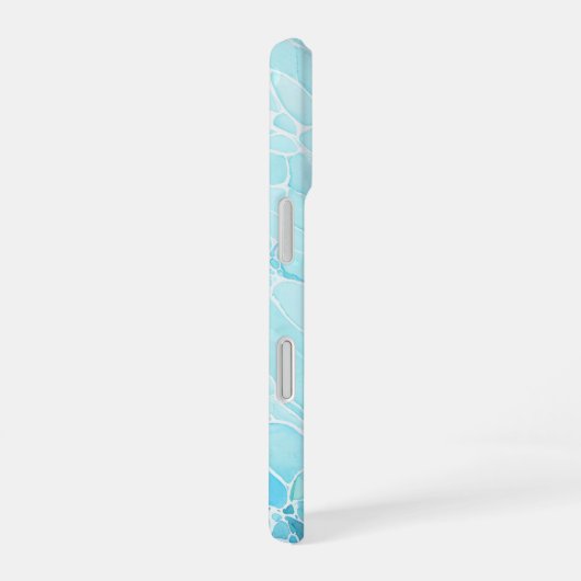 Aquatic Flow - Rippling Water Art Phone Case iPhone 16ケース (右側面)