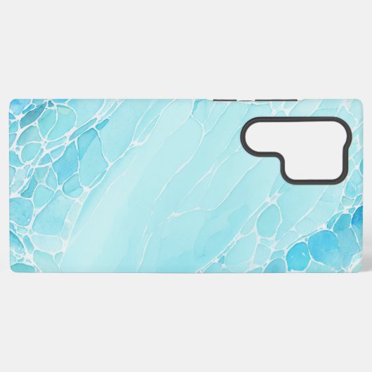 Aquatic Flow - Rippling Water Art Phone Case Samsung Galaxyケース (裏面横)