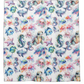 Aquatic Friends シャワーカーテン (正面)