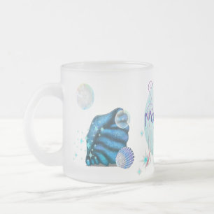 AQUATICA 3D WHIMSEYあなたの名前を追加 フロストグラスマグカップ