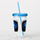 Aquaticat - Surreal Catの深い海ファンタジー アクリルタンブラー (左)