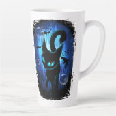 Aquaticat - Surreal Catの深い海ファンタジー カフェラテマグ (右)