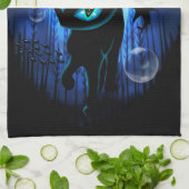 Aquaticat - Surreal Catの深い海ファンタジー キッチンタオル (折り畳み)