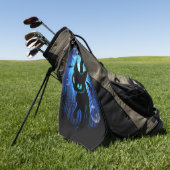 Aquaticat - Surreal Catの深い海ファンタジー ゴルフタオル (グリーン)