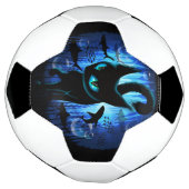 Aquaticat - Surreal Catの深い海ファンタジー サッカーボール (回転)