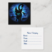 Aquaticat - Surreal Catの深い海ファンタジー スクエア名刺 (正面/裏面)