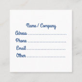 Aquaticat - Surreal Catの深い海ファンタジー スクエア名刺 (裏面)