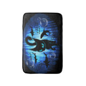 Aquaticat - Surreal Catの深い海ファンタジー バスマット (正面縦)