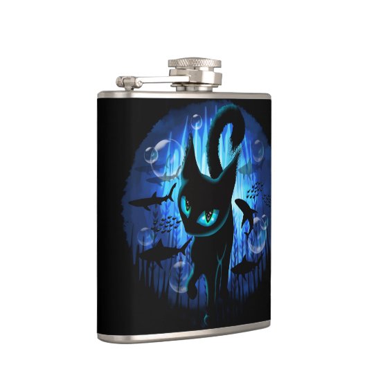 Aquaticat - Surreal Catの深い海ファンタジー フラスク (右)