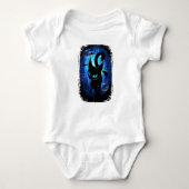 Aquaticat - Surreal Catの深い海ファンタジー ベビーボディスーツ (正面)