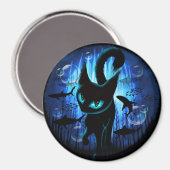 Aquaticat - Surreal Catの深い海ファンタジー マグネット (正面/裏面)