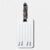 Aquaticat - Surreal Catの深い海ファンタジー ラゲッジタグ (裏面縦)