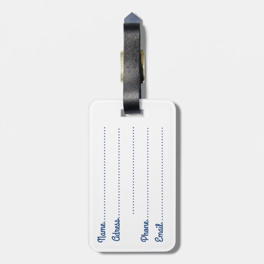 Aquaticat - Surreal Catの深い海ファンタジー ラゲッジタグ (裏面縦)