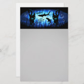 Aquaticat - Surreal Catの深い海ファンタジー 便箋 (正面/裏面)