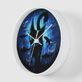 Aquaticat - Surreal Catの深い海ファンタジー 壁時計 (傾斜)