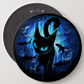 Aquaticat - Surreal Catの深い海ファンタジー 缶バッジ (正面&裏面)