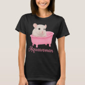 Aquawoman Gerbil in a Pink Bathtub | Kawaii Rodent Tシャツ (正面)