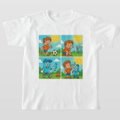 AQUNYとクール一緒に – 水和ヒーローサッカーTシャツ Tシャツ (レイダウン)