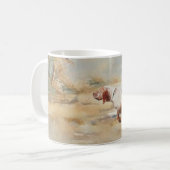 Arの森にイングリッシュセッターを持つウッドコック狩り コーヒーマグカップ (正面左)