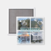 AR0042アメリカ，アルゼンチン，イグアス秋,冷蔵庫 マグネット (正面/裏面)