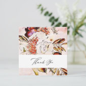 *～* AR15フローラ- QR写エレガント結婚アート真 サンキューカード (スタンド正面)