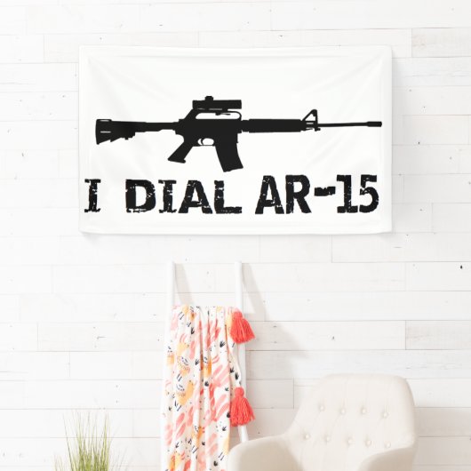 Ar15修正第2条「I DIAL AR-15」PRO GUN 横断幕 (インサイチュ)