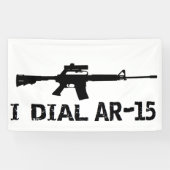 Ar15修正第2条「I DIAL AR-15」PRO GUN 横断幕 (横)