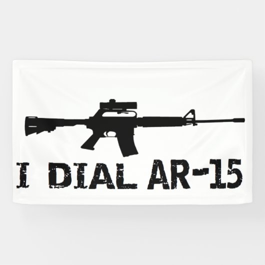 Ar15修正第2条「I DIAL AR-15」PRO GUN 横断幕 (横)